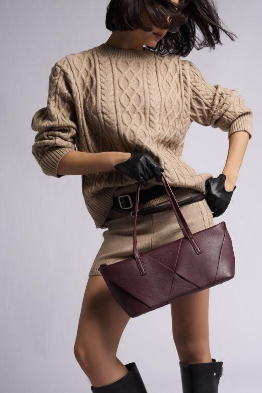 Сумка-шоппер: А083 (Бордовый)