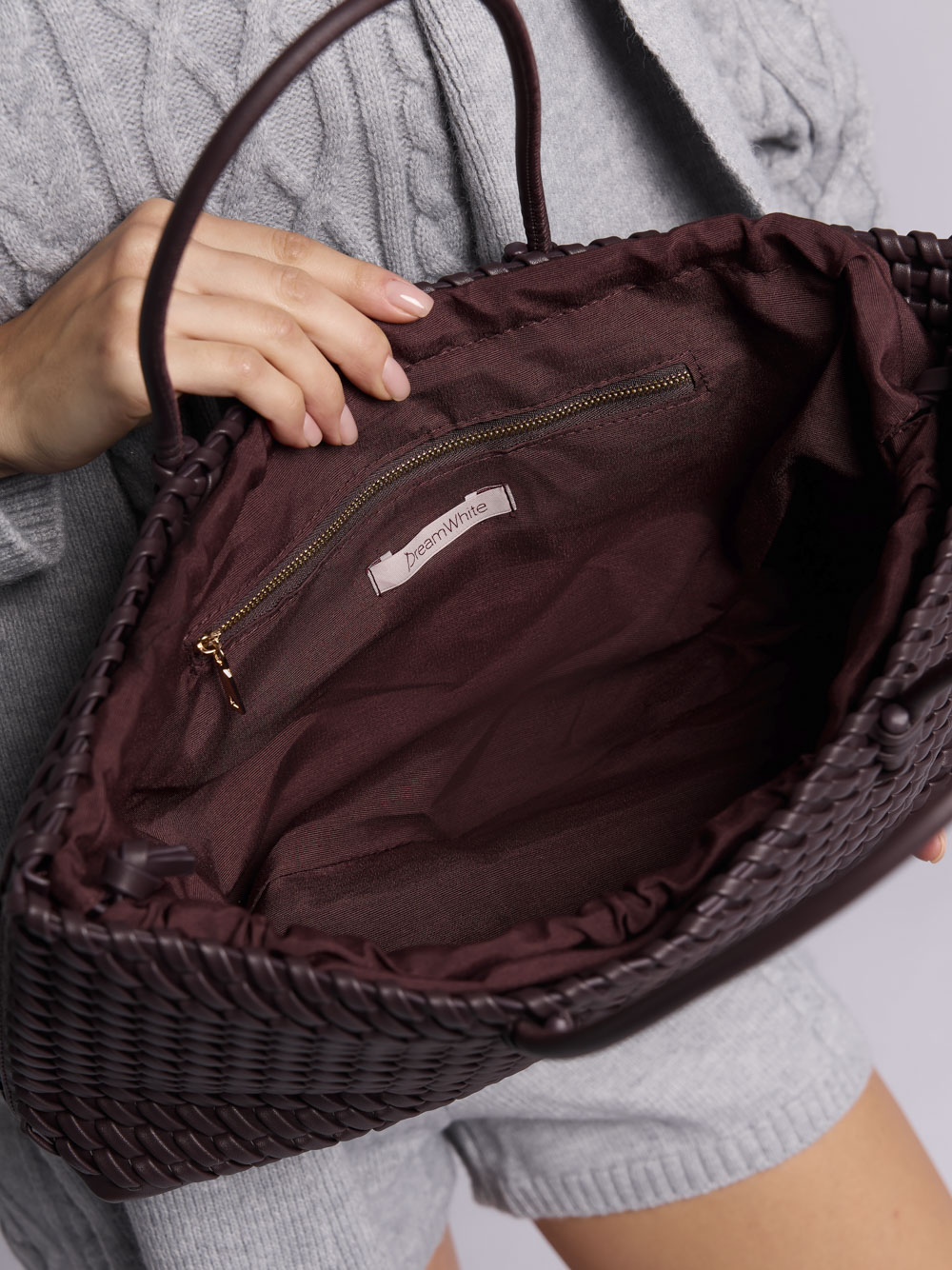 Сумка-шоппер: А084 (Винный) — изображение 5