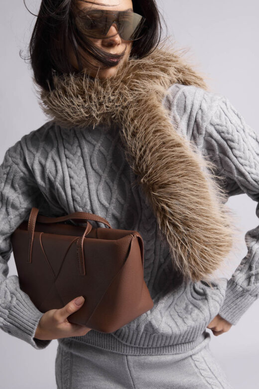 Шарф: Н193 (Бежевый мех)