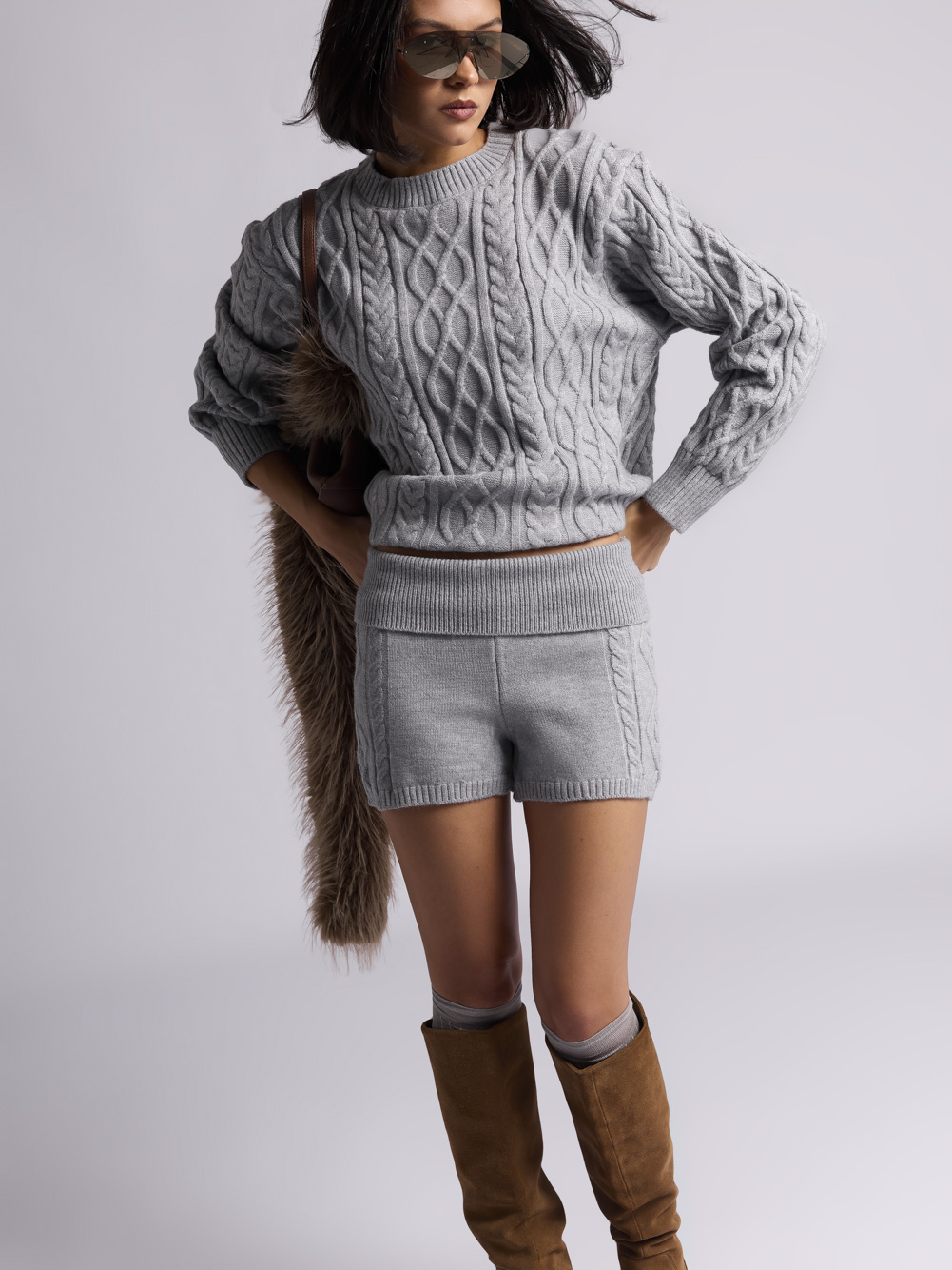 Трикотажный костюм: ТР057 (Светло-серый)