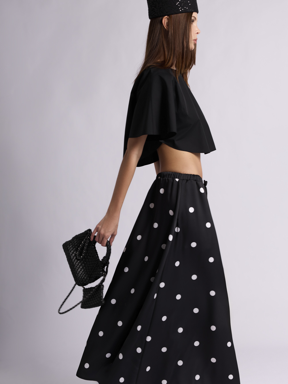 Блуза-топ: У011 (Черный) — изображение 3