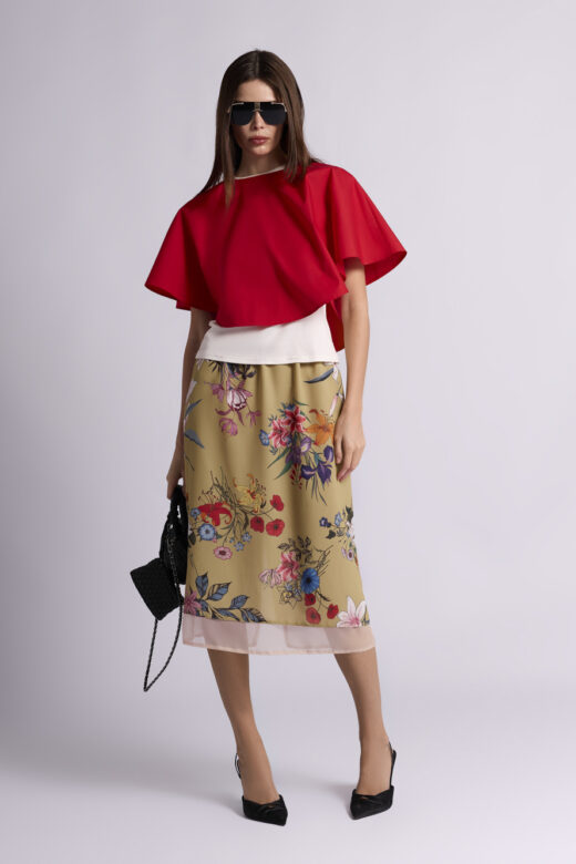 Блуза-топ: У011 (Красный)