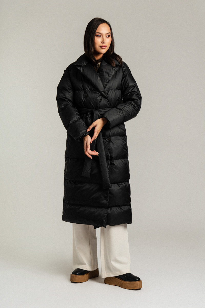 Пуховик: В079-12-61 (Черный Black 19-4007) — изображение 7