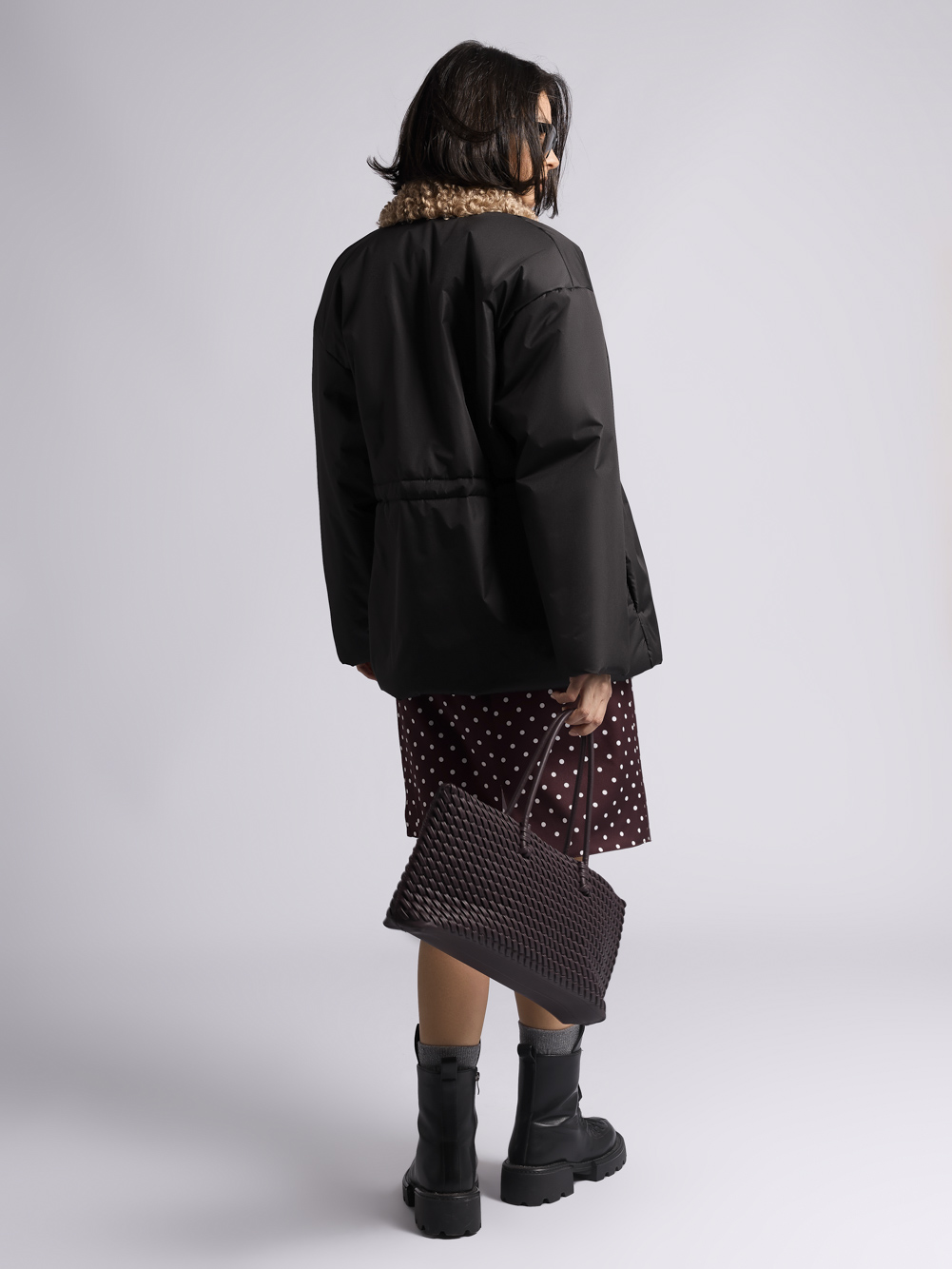 Куртка: В243-7-43 (Черный с рыжим мехом) — изображение 3