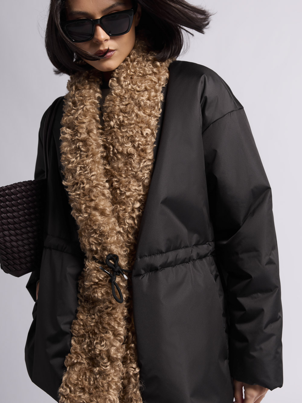 Куртка: В243-7-43 (Черный с рыжим мехом) — изображение 5
