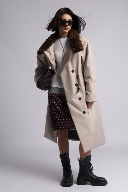 Пальто: В246-11-43 (Бежевый)