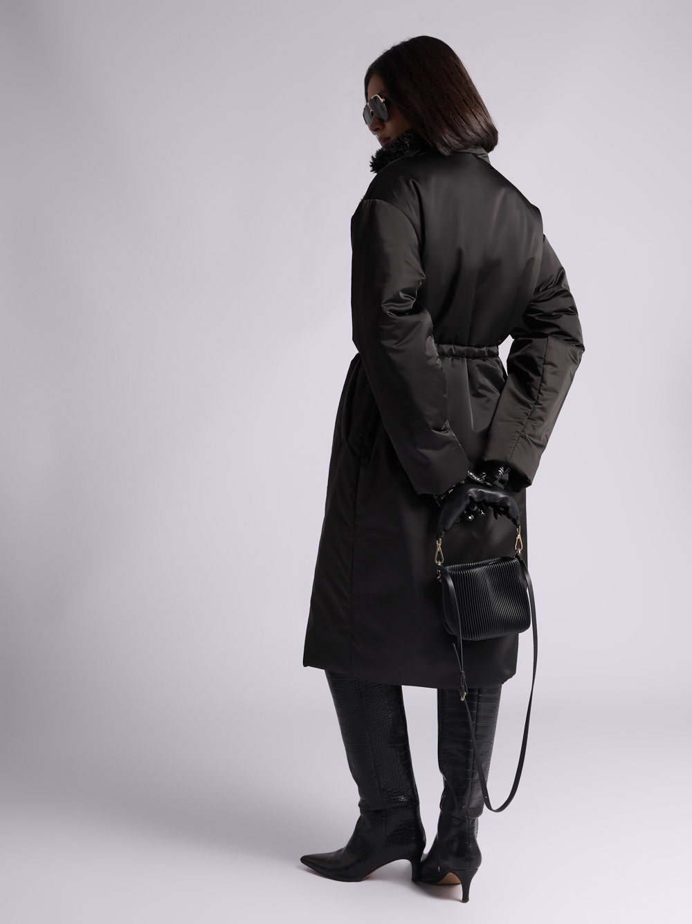 Пальто: В246-11-43 (Черный) — изображение 4