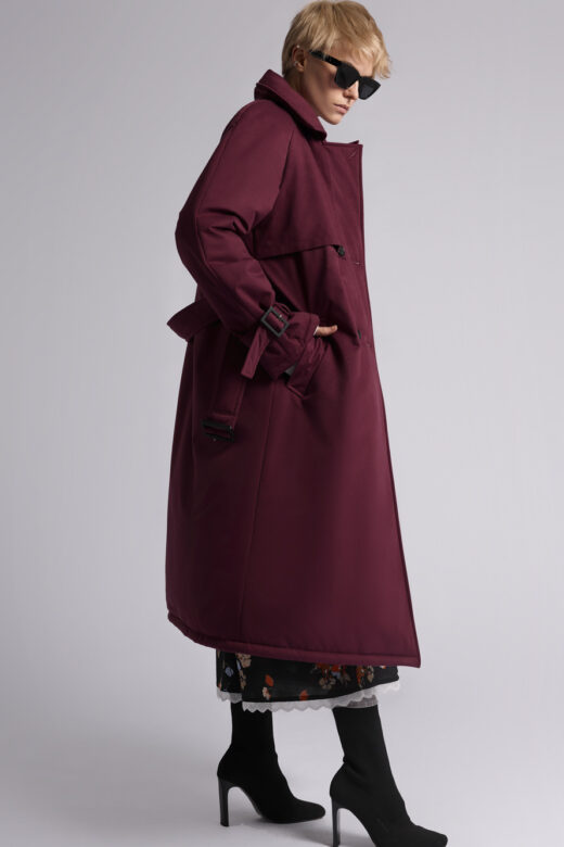 Пальто: В247-11-43 (Бордовый)