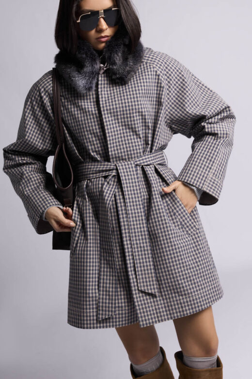 Плащ: В250-9 (Клетка синяя)