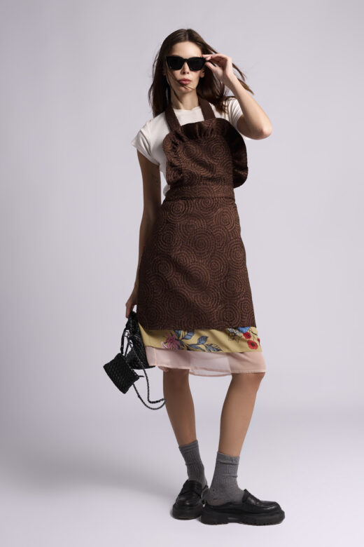 Юбка-фартук: В261 (Коричневый)
