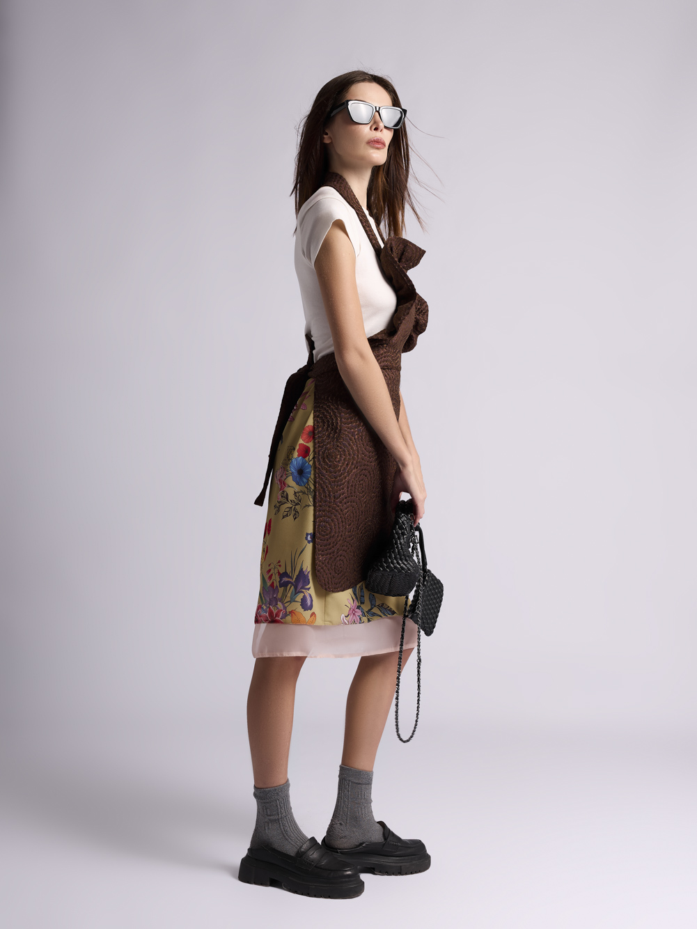 Юбка-фартук: В261 (Коричневый) — изображение 2