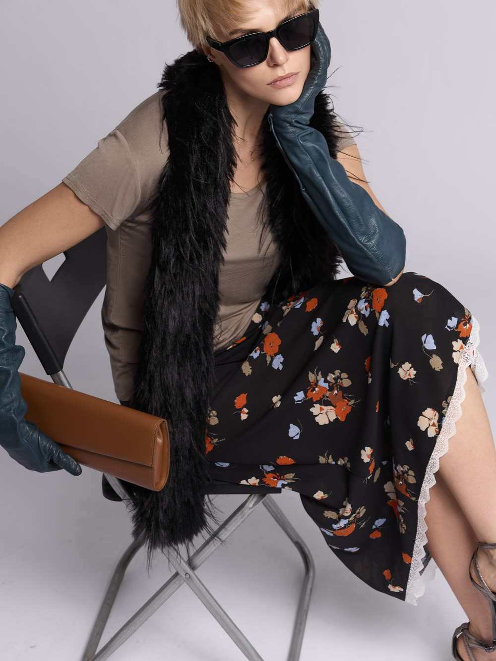 Юбка: Ю008-85 (Оранжевые цветы) — изображение 5